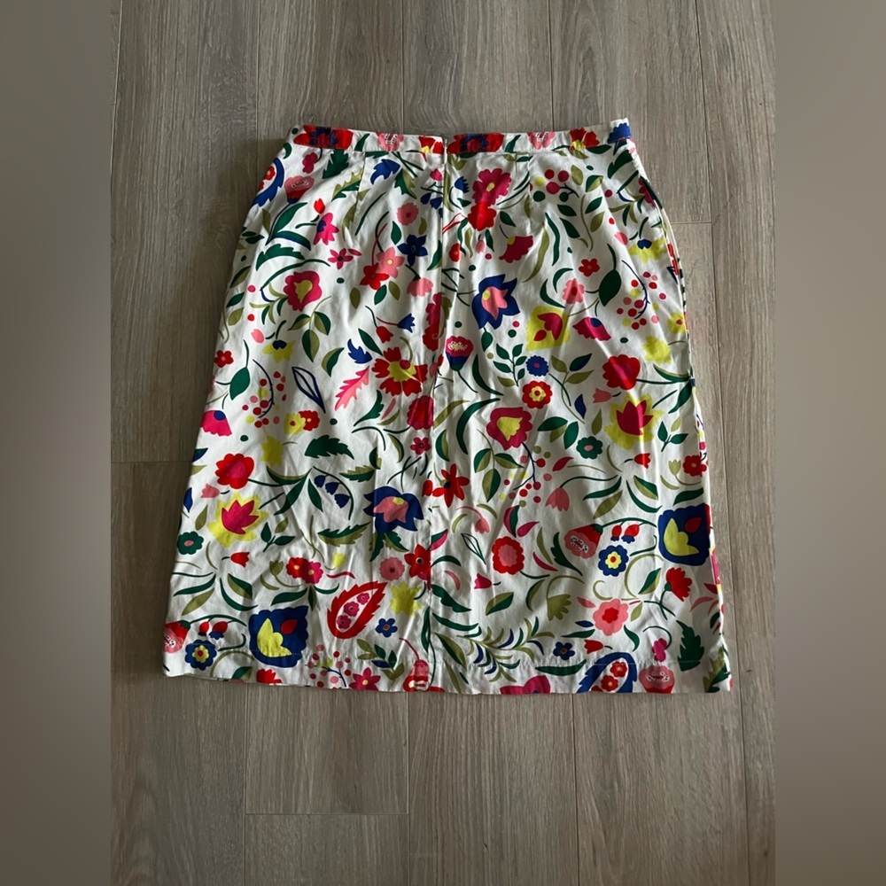 Boden Women’s Multicolor Floral A-Line Skirt - Size 6 - Picture 7 of 8